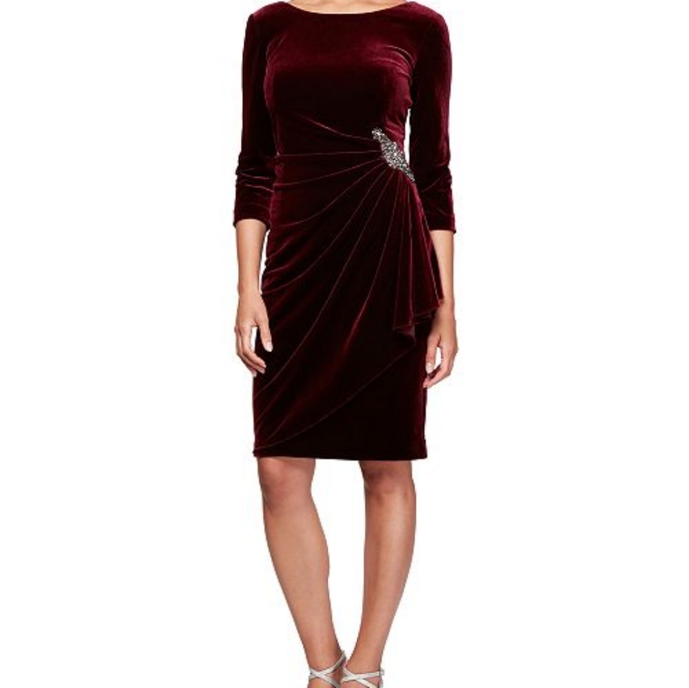 Velvet evening dress